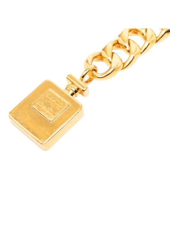 Chanel Perfume Bottle Logo Chain Belt Gold Plated 1 main image 4